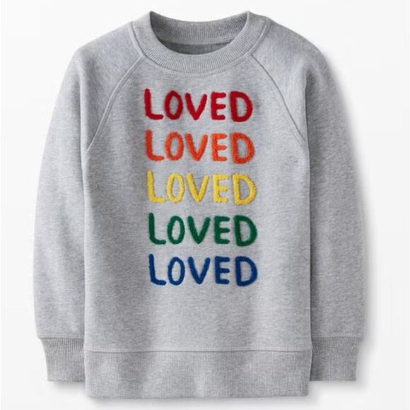 Hanna Andersson Rainbow Loved Sweatshirt, M - Picture 1 of 7
